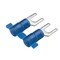 Panduit Fork Terminal, #6 Stud Size, 14 AWG, 600 V, Nylon Insulated, Blue, Crimp Termination Only, 3000 PK PN14-6F-3K - alternate 1
